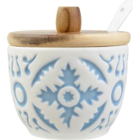 Keramik-Gewürzglas mit Deckel, 1 Stück – Kreatives Küchenaccessoire – 8,5 x 8,5 cm (1/3)