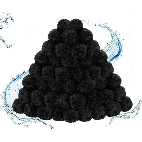 Balles filtrantes pour piscine, 2 000 g, balles filtrantes pouvant remplacer 70 kg de sable filtrant, balles filtrantes à sable de quartz pour piscines, pompe de (1/5)