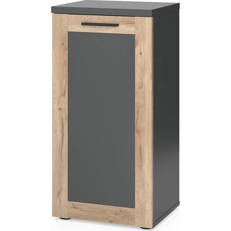 Vicco – Armoire midisch Niko – Anthracite et Viking Oak – Dimensions 40x81,6x34,3 cm – Panneau de particules 16 mm – Montage facile inclus