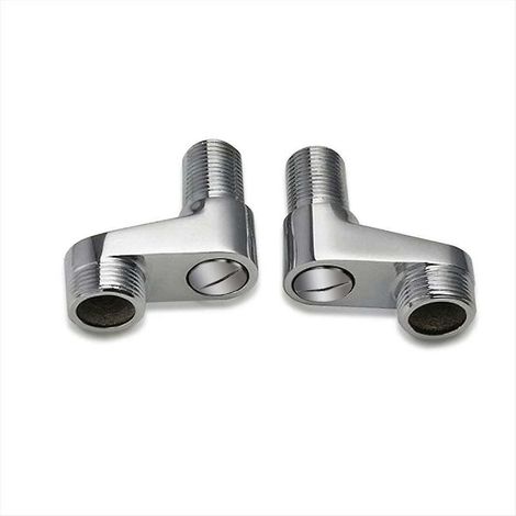 2 adattatori per rubinetto vasca con braccio girevole regolabile, tubi da 3/4" e 1/2", rubinetto doccia a griffe, accessori per rubinetto da bagno in ottone massiccio (1/3)