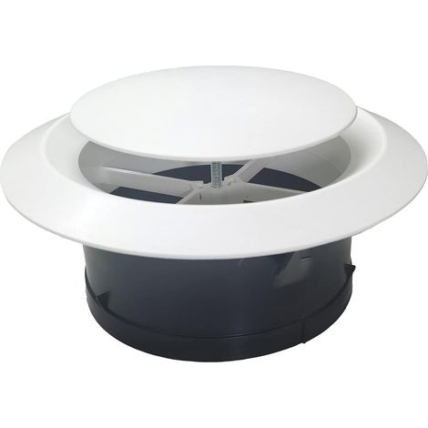 Sollbry Rejilla de ventilación de techo redonda para conducto de 100 mm, salida de aire de pared ajustable (4 pulgadas) (1/5)