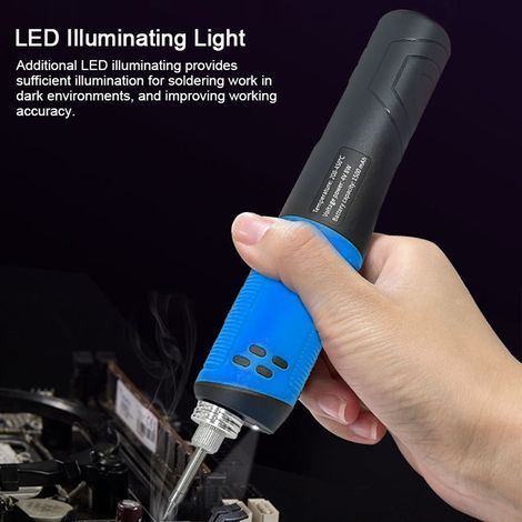 Fer à souder électrique intelligent portable 200-450 ℃ Stylo de soudage USB multifonctionnel avec fonction d'éclairage LED pour la réparation et l'entretien (1/5)