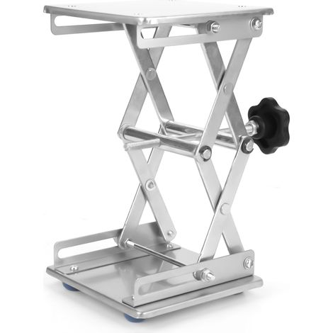 Plateforme élévatrice de laboratoire en acier inoxydable pour porte-ciseaux 150 x 150 x 250 mm (1/5)