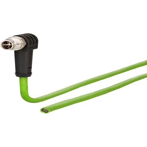 Metz Connect 142M2XA0010 M12 Patchkabel CAT 6a S/FTP 1.00 m Grün PUR-Mantel, Säurebeständig, Ozonbes (1/2)