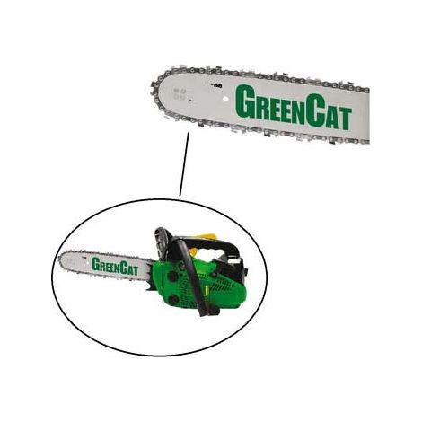 Kit de tallado de barra + cadena + piñón para motosierra Green Cat GC25 (1/2)