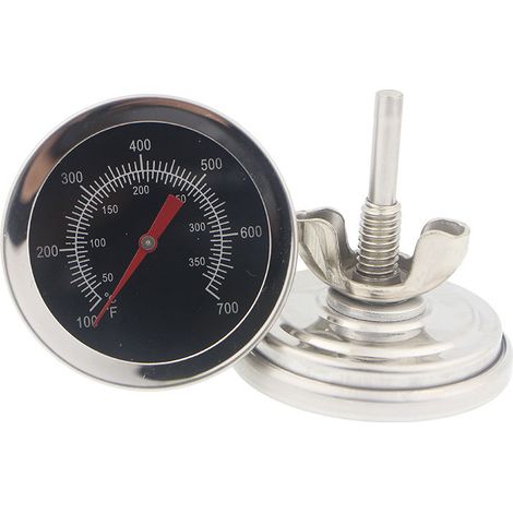 Thermomètre de gril en acier inoxydable, thermomètre pour fumoir de barbecue T