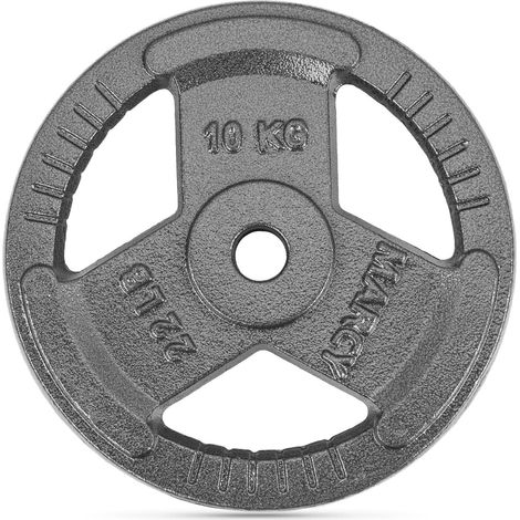 Disques Haltères Fonte 30mm - Poids Tri-Grip Noir - Accessoire Fitness Musculation Force (1/4)