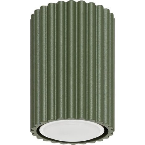 Lampada da soffitto Karbon verde oliva 6.5x10x6.5cm Sollux