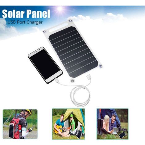 Mini Panneau solaire Slim Light Cell USB Chargeur de batterie Portable Chargers Banque pour téléphone Téléphone Interface LED (1/4)