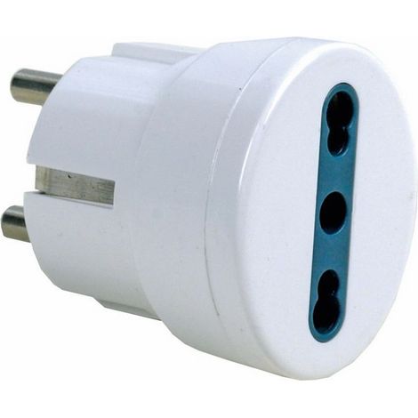 Adattatore semplice Schuko + Presa Bipasso 10/16A  Maurer (1/2)