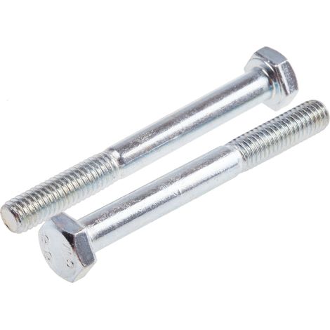 Vis à tête hexagonale, Acier Galvanisé brillant, M6 x 55mm ( Prix pour Sachet de 100 ) (1/2)