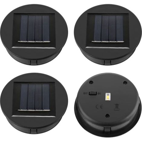 Paquete de 4 luces solares de repuesto - Panel solar - Farol con tapa - Luces solares de repuesto (1/4)