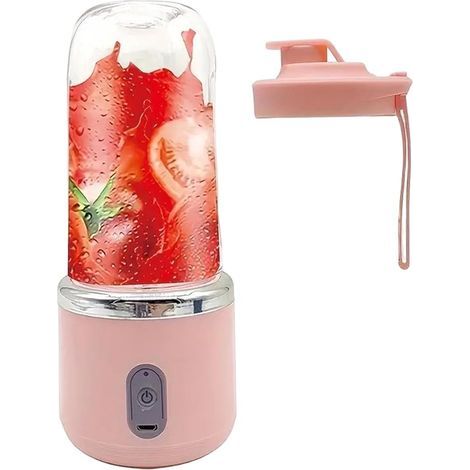 Blender Portable 14 oz Small Blender Tasse avec Couvercle USB Rechargeable Juicer Portable pour Shakes Juice Travel Kitchen (1/5)