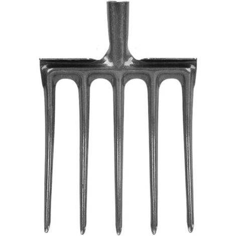 Fourche à bêcher de jardin,Acier à haute teneur en carbone Résistance élevée Prévention de la corrosion Anti-casse,5 dents