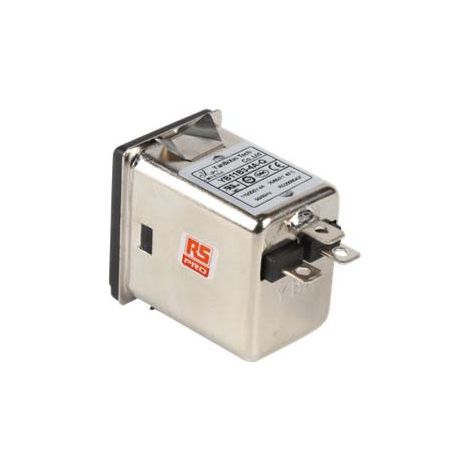 Filtre secteur RS PRO, 4A max, 2 phases, 250 V c.a. max, Montage sur châssis ( Prix pour 1 )