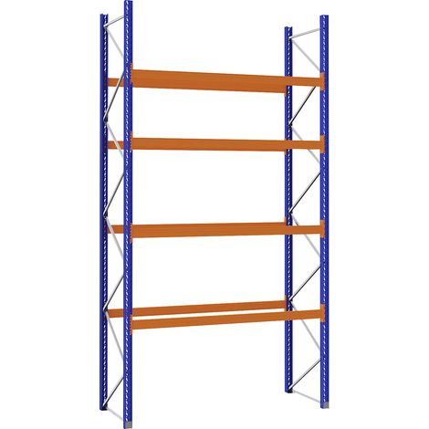 eurokraft pro, Rayonnage à palettes en acier, bleu/orange, h x