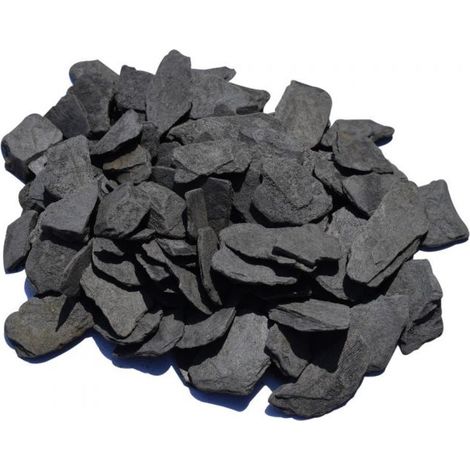 Racine – Paillage minéral ardoise noire 6/14mm – Densité 1300 kg/m³ – Poids filet 20 kg – Surface couverte 0,8 à 1,3 m² – FPAI081
