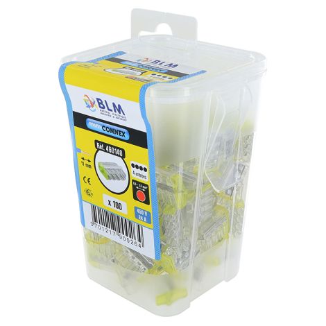 BLM 460140 Box of 100 yellow Mini Connex 4-pin connectors (1/2)