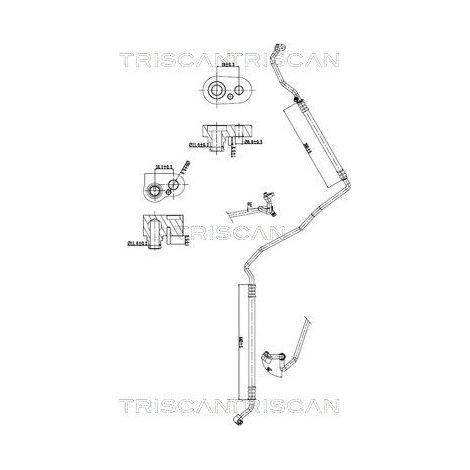 Conduite à haute/basse pression, climatisation TRISCAN 9010 23023 MERCEDES-BENZ