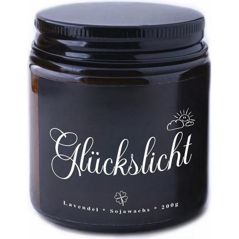 Duftkerze Lavendel Sojawachs im Glas 200g - Geschenk für Frauen