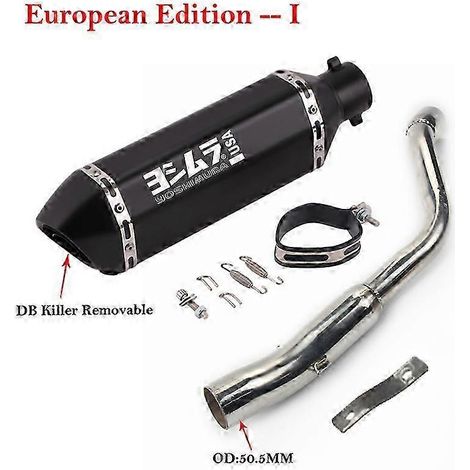 Sistema Completo De Escape Para Motocicleta, Silenciador De Tubo De Enlace Medio Modificado, Extrable, Db Killer, Para Honda Cb600f Hornet 600, Cb600( European Edition-I) (1/5)