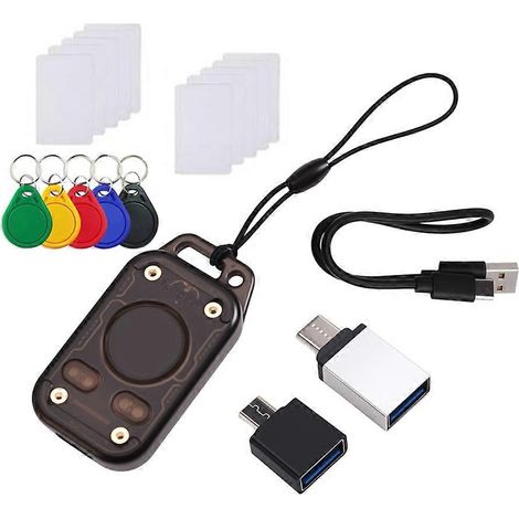 Chameleon V3.0 125K 13,56M RFID-Chip-Lesegerät + 5 UID-Schlüsselanhänger + 5 UID-Karten + 5 CUID-Karten + ID-IC-Etikettenkopierer + NFC (Lesen/Schreiben) (1/5)