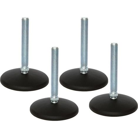 Nivellierfuß - M10 - Verzinkt - Kunststoffbasis 50mm - Satz von 42 - 470kg