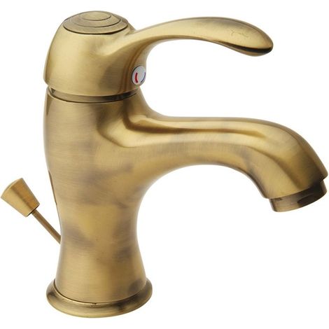 Miscelatore lavabo finitura ottone antico - serie Oxford (1/2)