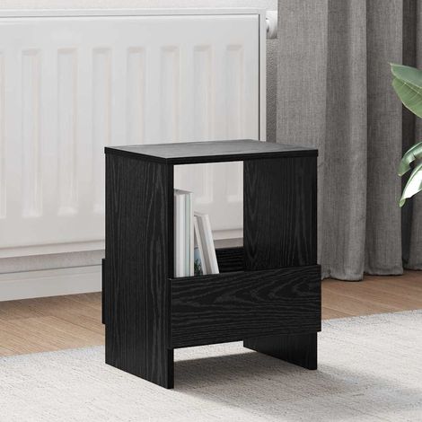 Magazinregal Schwarz Eichen-Optik 35 x 30 x 45 cm