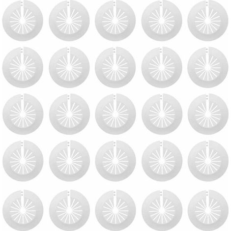 Lot de 30 rosaces cache-tuyaux pour radiateurs – Manchons plastiques blancs – Taille 14-29 mm (1/5)