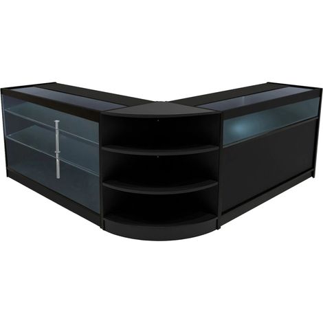 Demeter LED Shop Counter Set K1500, B1500 & LM60 - Black