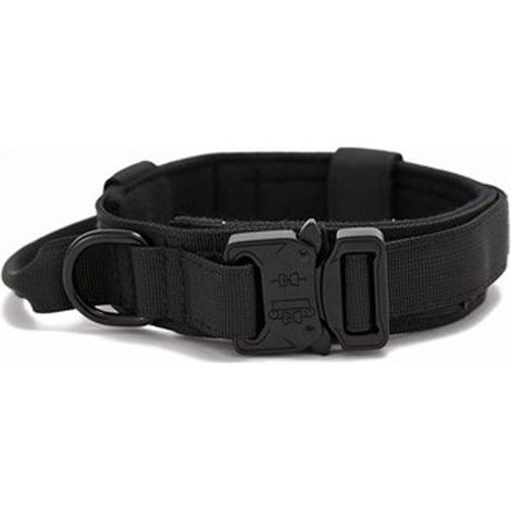 Collier tactique pour chien, collier ajustable pour chiens de races moyennes et grandes, noir XL (1/5)
