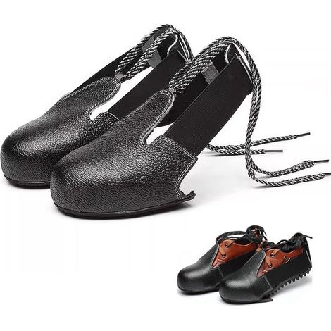par - Cubrezapatos con puntera de acero - Calzado de seguridad antideslizante con puntera de acero - Para uso industrial y laboral (negro) (1/5)