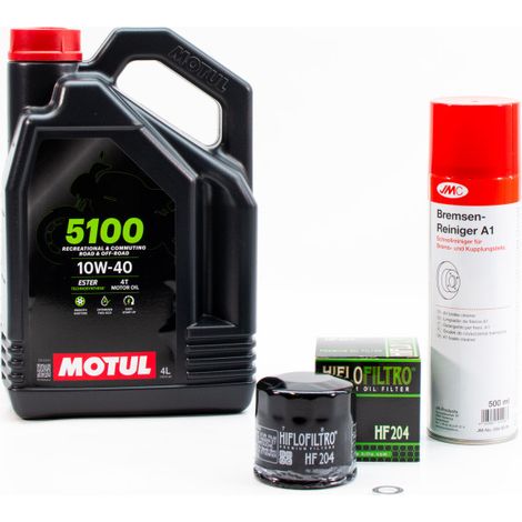 Kit Entretien Vidange Standard pour HONDA VTR 1000 de 2000 à 2006 - MOTUL 5100 10W40 4L