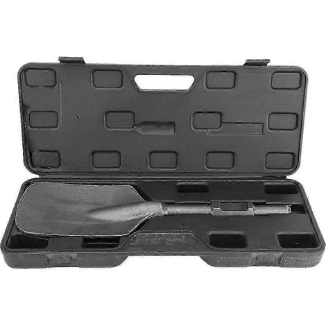 Bêche à argile en acier chromé, burin pour disjoncteur électrique, avec coffret en plastique noir (1/4)