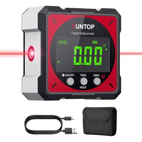 Digital Laser Inclinometer 4×90° Magnetic Rechargeable (Red) (1/5)