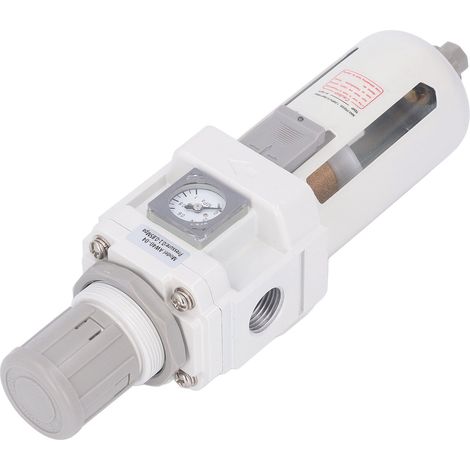 G1/2-Zoll-Druckreglerfilter mit automatischer Entleerung und Manometer, Druckluftabscheider, pneumatischer Trockner, Differenzialregelung, Werkstattausrüstung. (1/5)