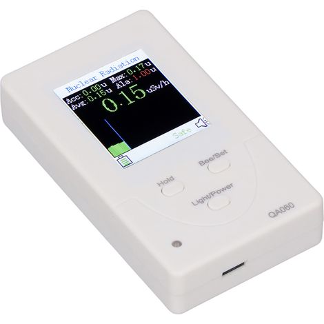 Détecteur de rayonnement nucléaire portable, rechargeable par USB, avec batterie. Compteur de dose de rayonnement portable. (1/5)