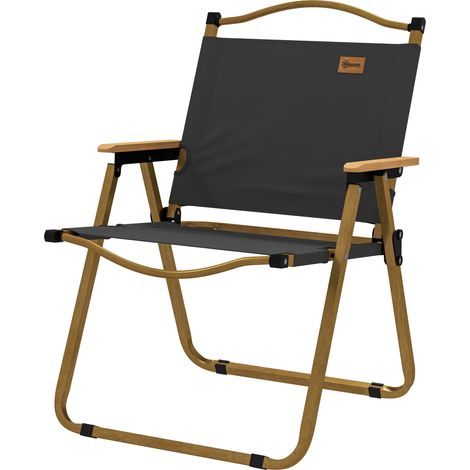 Sedia da campeggio pieghevole 54 x 59 x 78 cm portatile facile trasporto seduta comoda design in tessuto oxford grigio scuro 210006476