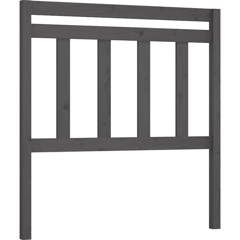 Maison Exclusive - Cabecero de cama madera maciza de pino gris 81 (1/5)