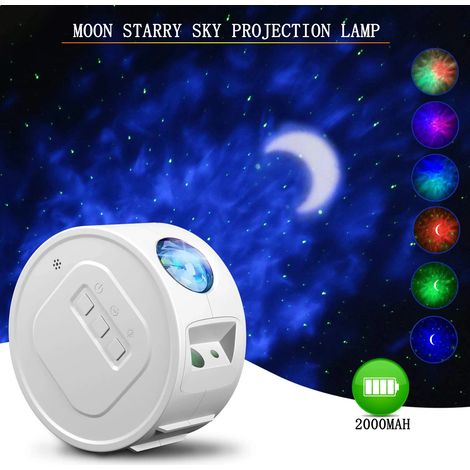 Projecteur d'étoiles laser LED, lumière galaxie, lampe nébuleuse (étoiles bleues, nuage bleu) (1/4)