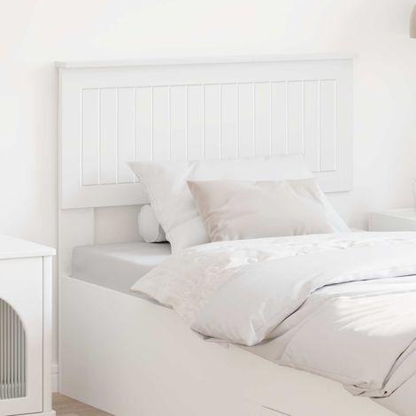 Tête de lit rectangulaire blanche en bois d’ingénierie 93 x 7 x 90 cm pour chambre - PANGIVO (1/5)