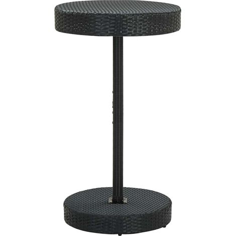 Gartentisch Schwarz 60,5x106 cm Poly Rattan