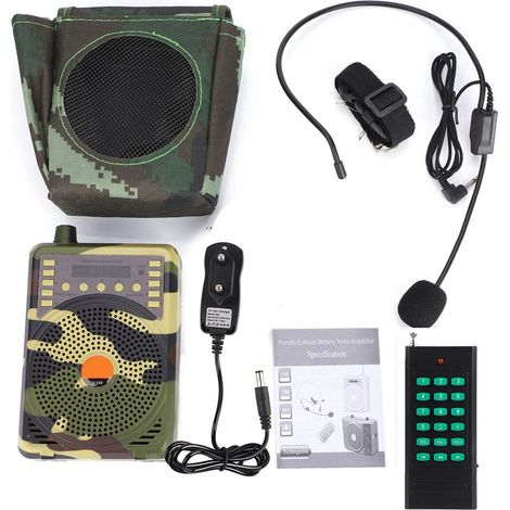 Appel d'oiseaux électronique portable avec haut-parleur MP3 et télécommande pour chasse (Prise UE) (1/5)