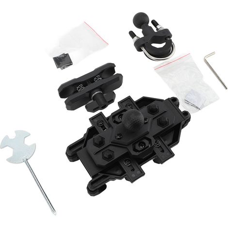 Eosnow Motorrad -Telefon -Mount -Legierungs -Silikon -Stoßdämpfung Sicherung Schloss Drehung Handyhalter für 4,7 Zoll bis 7,2 Zoll Smartphones