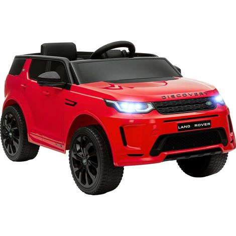 Voiture électrique pour enfants, véhicule 12 V avec télécommande, lumières LED, musique et klaxon, 3-6 ans, rouge