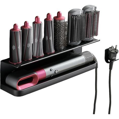 Ersatz-Aufbewahrungsgestell für Dyson Airwrap Styler, selbstklebend, kein Bohren oder Nägel erforderlich, Schwarz (1/5)
