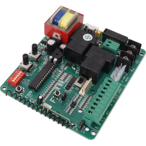 Panneau de commande moteur à portail coulissant 220 V avec affichage LED anti-interférence, interface de commutateur externe, carte de contrôle du moteur de porte, protection du temps (1/3)