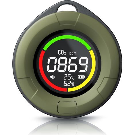 1 Détecteur de CO2, Capteur NDIR, Écran LCD, Température Humidité, Alarme Réglable, Maison Bureau Voiture (1/5)