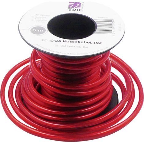 TRU COMPONENTS 1568965 Massekabel 1 x 2.50 mm² Rot 5 m